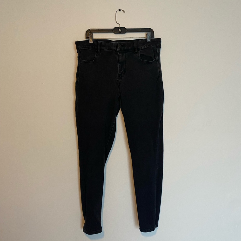 american eagle, black, skinny jeans